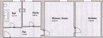 Grundriss Oebisfelde Eingang links OG hinten WV 3