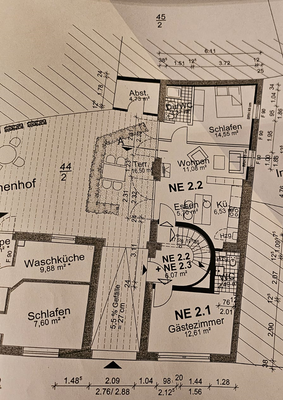 Grundriss Apartment 3 und 4
