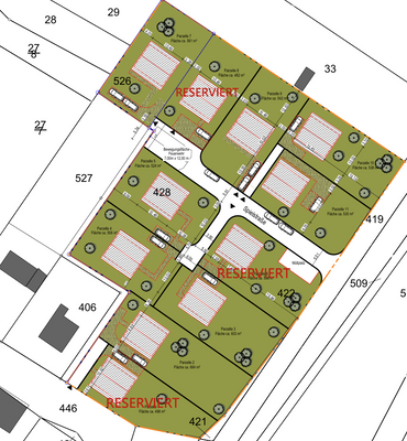 Lageplan mit Reservierungen