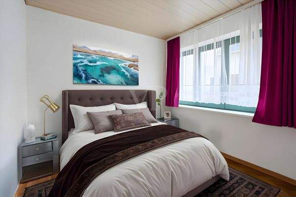 Schlafzimmer digital möbliert