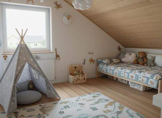 Kinderzimmer "KI-kreiert"