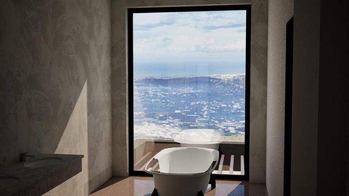 Kreta, Malaxa: Neubau-Projekt! Villa am Hang mit Panoramablick auf die Souda-Bucht zu verkaufen