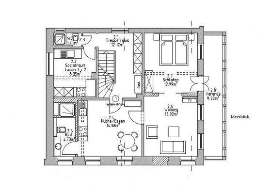 Grundriss 1.Obergeschoss