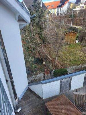 Draufsicht Garten und Terrasse