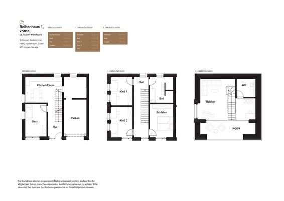 Grundriss Reihenhaus 1