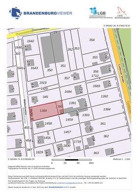 Flurkarte Waldschneise 8, Flurstück 1389 u. 1390.j