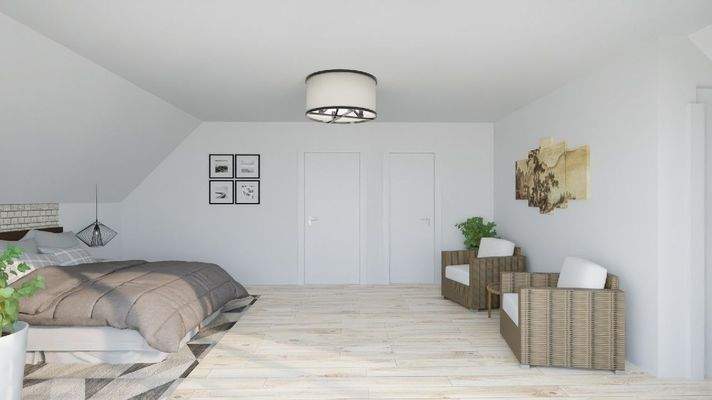 Schlafzimmer 1 DG visualisiert