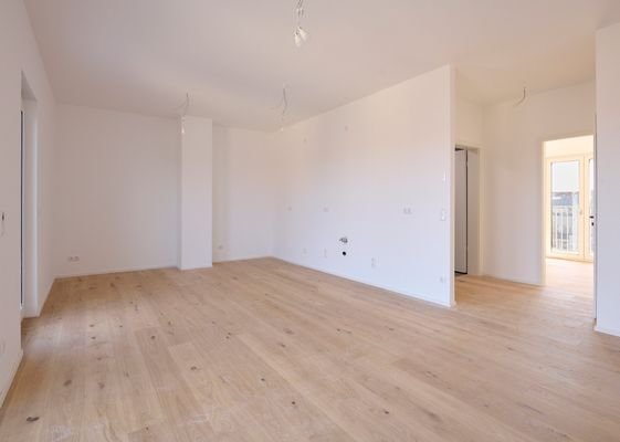 Wohnzimmer mit Küchenanschluss