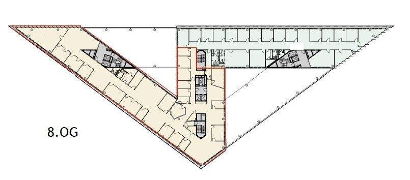 8. OG, Grundrisss - ca. 1.225 m²