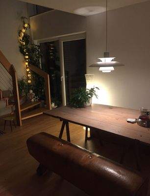 Essbereich im Wohnzimmer