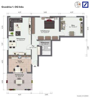 Grundriss 1. OG links