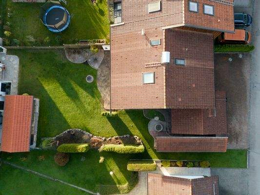 Blick auf das Grundstück