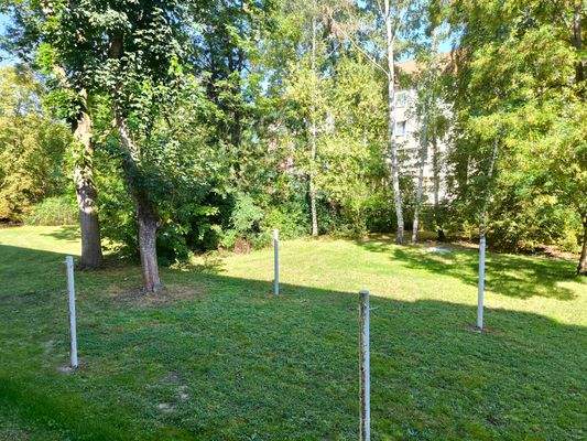 Blick aus dem Wohnzimmerfenster