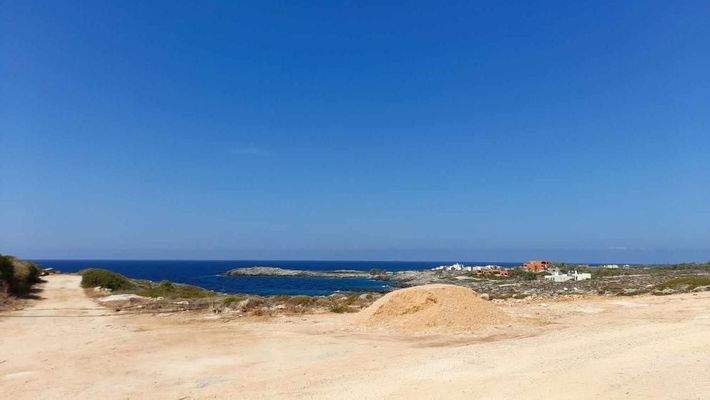 Kreta, Stavros: Eckgrundstück mit Meerblick zu verkaufen