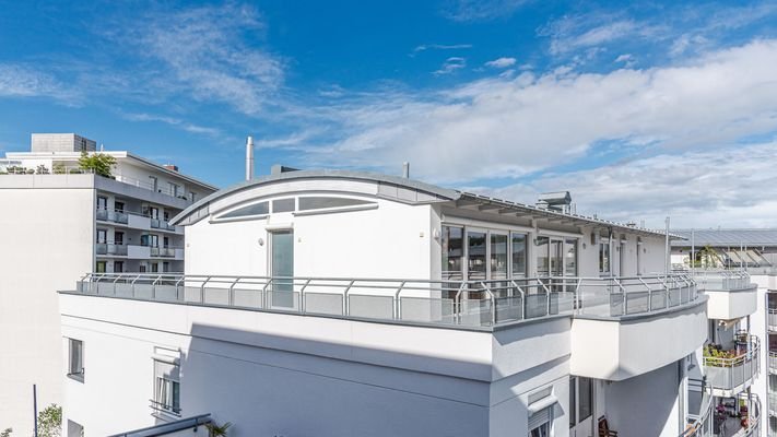 Süd-Westansicht Dachterrassenwohnung