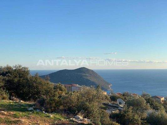 Sea and Nature-View Plots with Construction Permit in Kas Kalkan