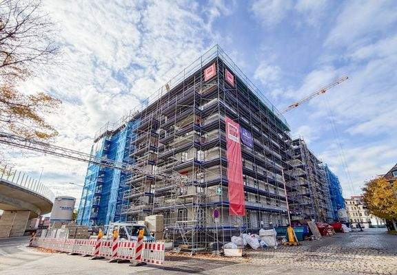 Objektansicht in Bauphase