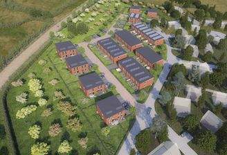 Vogelperspektive An den Obstwiesen