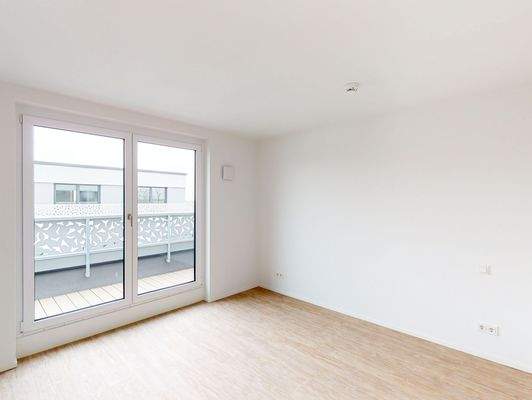 Schlafzimmer mit Fußbodenheizung