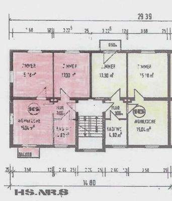 Grundriss Aufteilungsplan Whg. 15