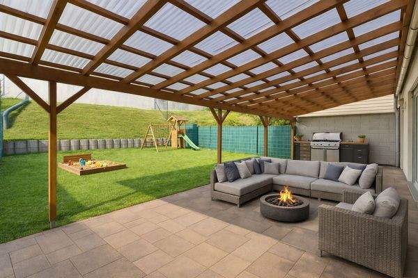 Terrasse - Beispiel möbliert