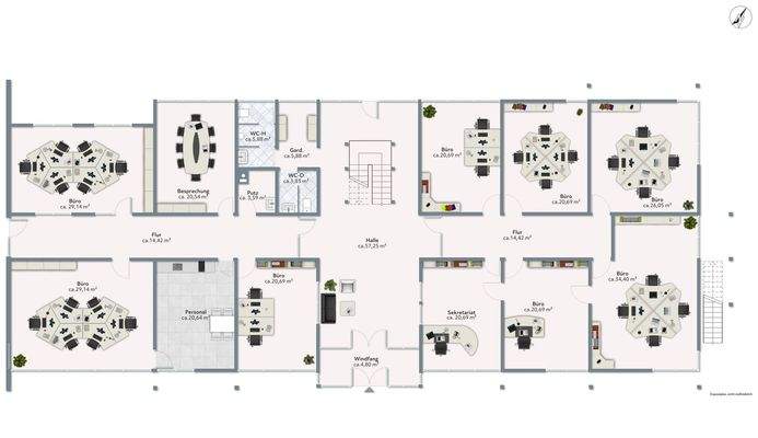 Erdgeschoss Bürobereich