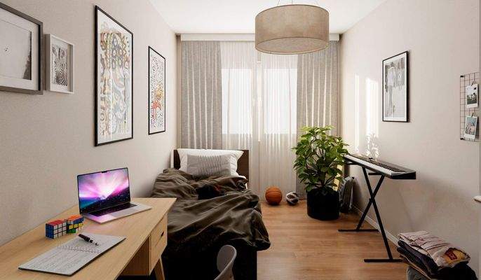 Gemütliches Schlaf-, Büro- oder Kinderzimmer