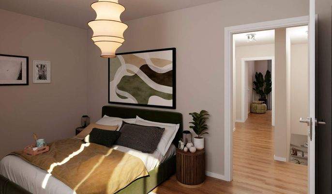 Ein gemütliches Schlafzimmer