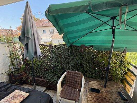 Blick auf den Balkon Balkon