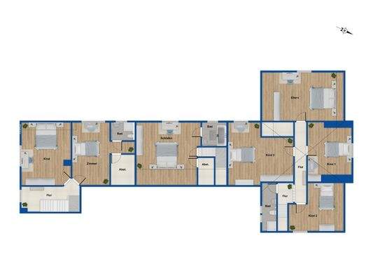 Obergeschoss Mehrfamilienhaus