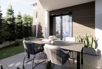 überdachte Terrasse - Visualisierung, Abweichungen möglich!