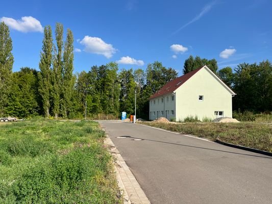 Die öffentliche Straße zum neuen Eigenheim! 