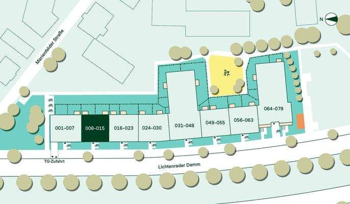 Lage der Eigentumswohnung im Quartier