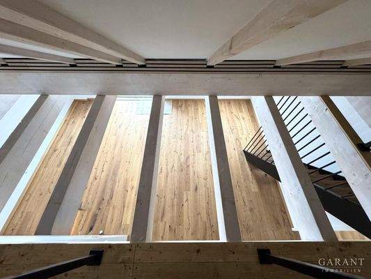 Sicht von oben in den Wohnbereich