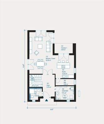 Moderne Familienwohnung