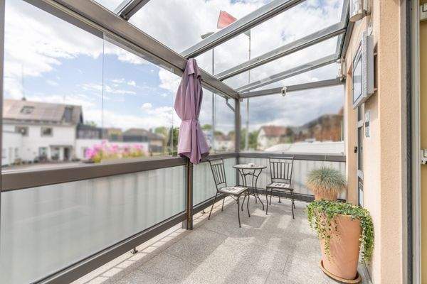 Überdachter Eingangsbereich