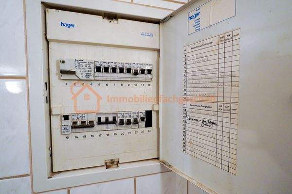 Geöffneter Sicherungskasten