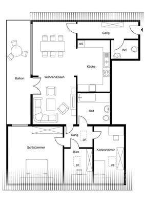 Grundriss ohne Maßstab