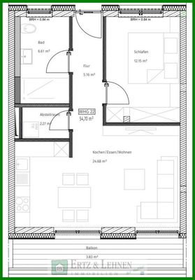 Grundriss Wohnung 22