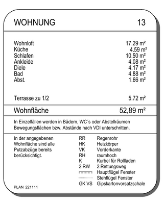 Raumaufteilung