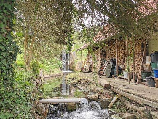 Eigener Bachlauf mit Wasserfall