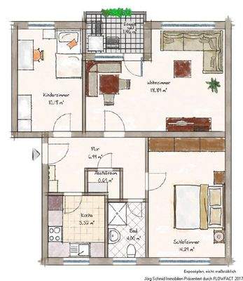 Harmonisiche Raumaufteilung