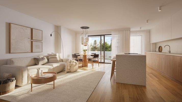 Visualisierung Wohn- und Essbereich