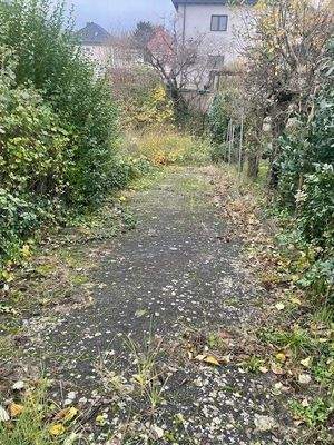 Gartenabfahrt von Nebenstraße