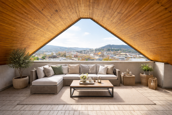 Dachterrasse möbliert