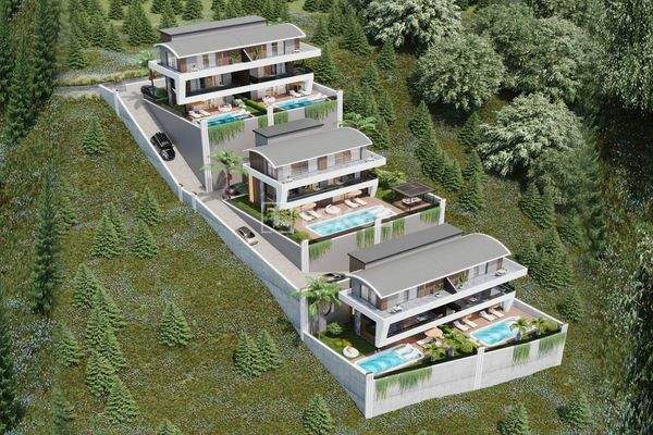 Semi-Detached Sea-View Villas with Private Pools in Tepe Alanya