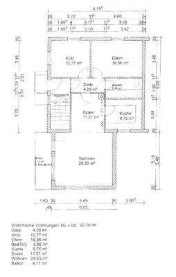 Erdgeschoss und Obergeschoss