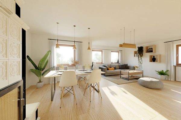 Erdgeschoss Wohnzimmer visualisiert