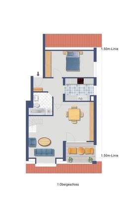 Grundriss 2D WE33 - DG2