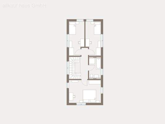 Cityline 3 Beispielplanung Grundriss Obergeschoss